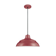 Millennium RWHC14-SR - R Series 1-Light Cord Hung Warehouse Satin Red