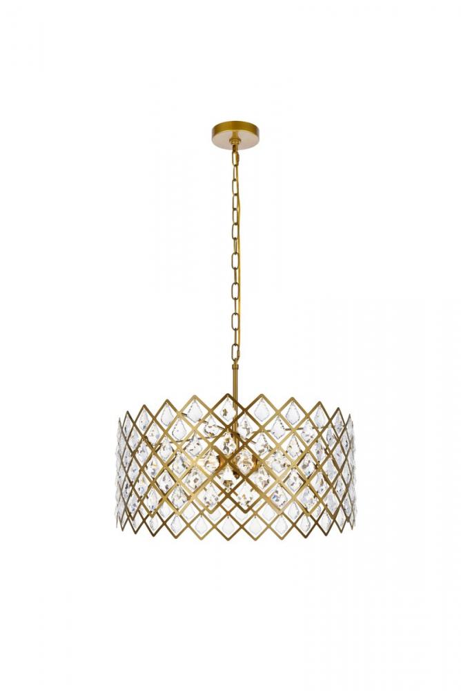 Lyla 21 Inch Pendant in Brass