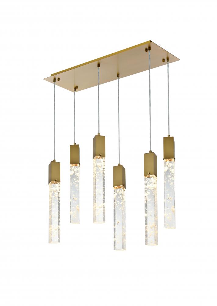 Aurora 32 inch Pendant in Satin Gold