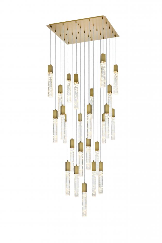 Aurora 36 inch Chandelier in Satin Gold