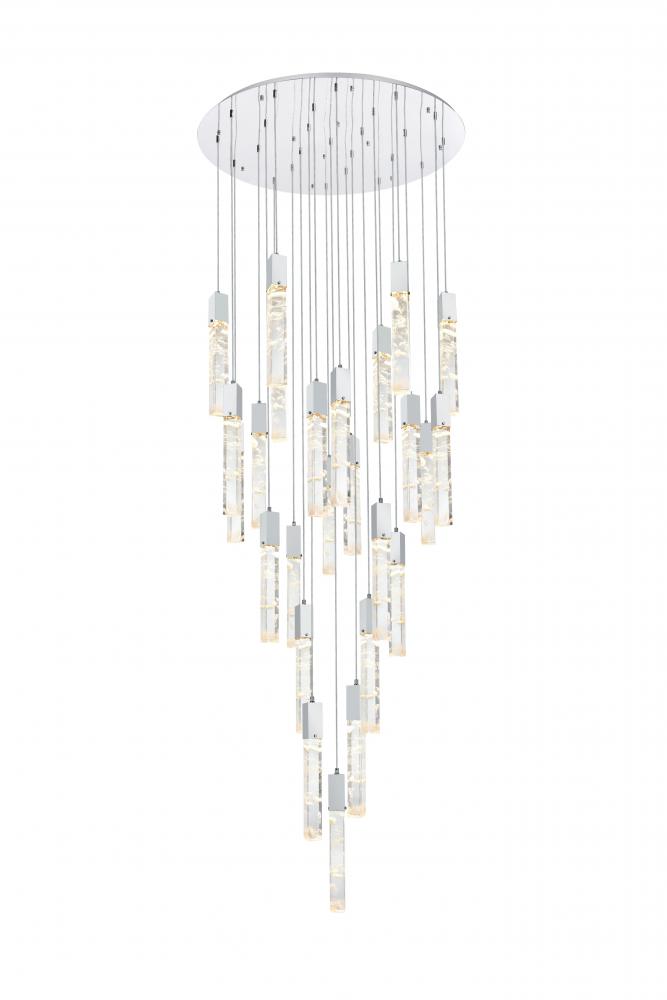 Aurora 42 inch Chandelier in Chrome