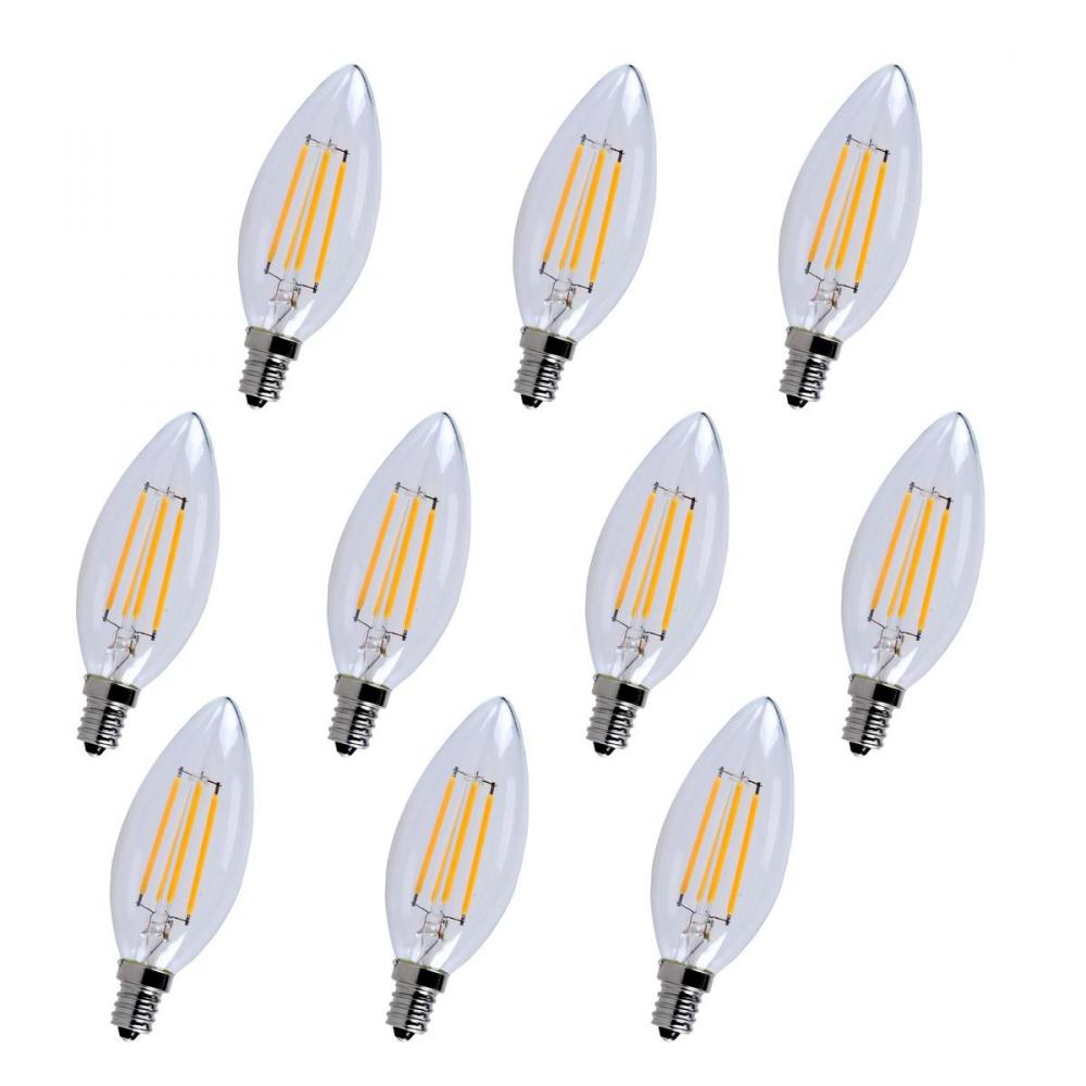 LED E12 Candelabra, 2700k, 300 Degree, CRI80, Es, Ul/CUL, 4W, 40w Equivalent, 15000hrs