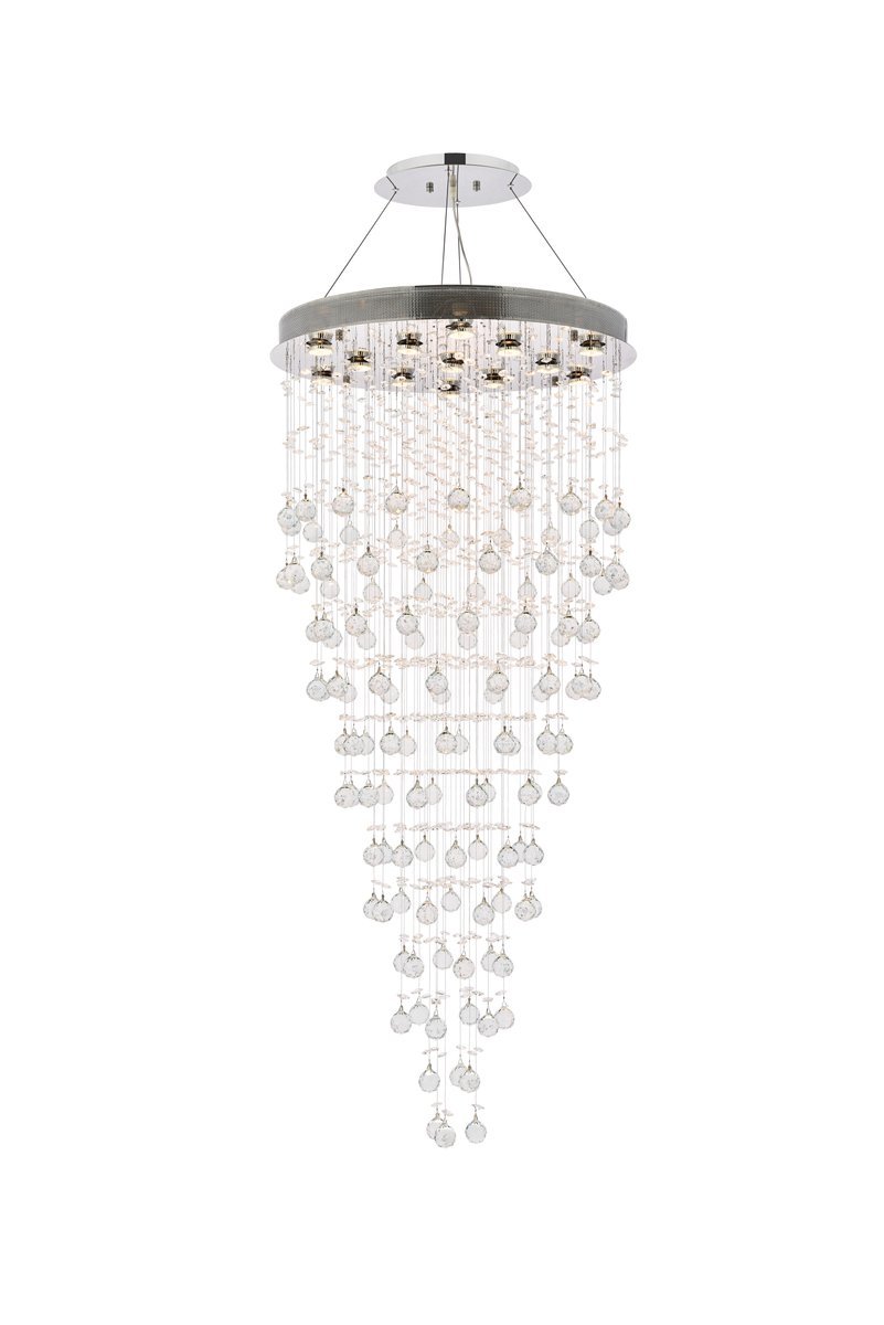 Galaxy 13 light Chrome Chandelier Clear Elegant Cut Crystal