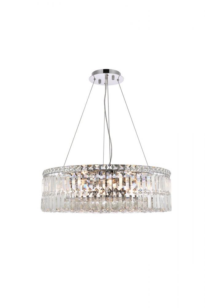 MaxIme 12 Light Chrome Chandelier Clear Royal Cut Crystal