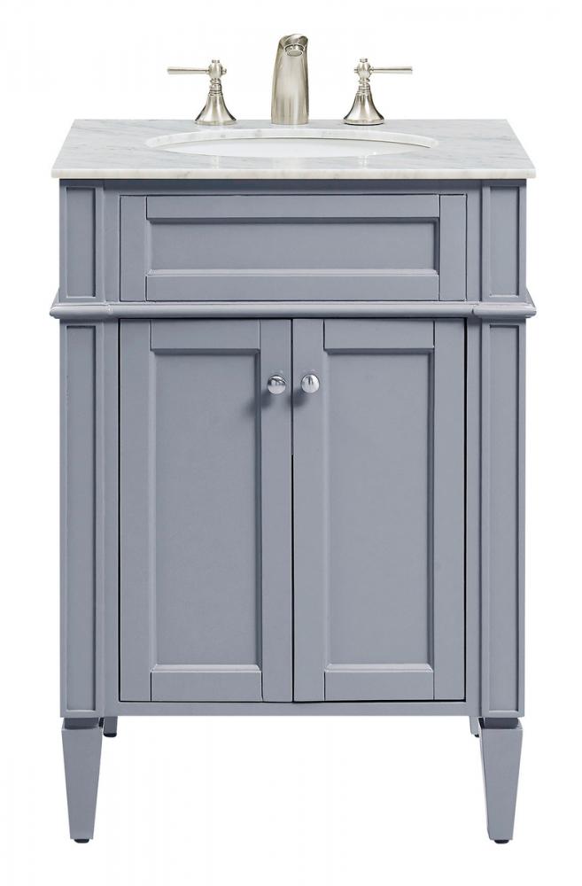 24 In. Single Bathroom Vanity Set In Grey