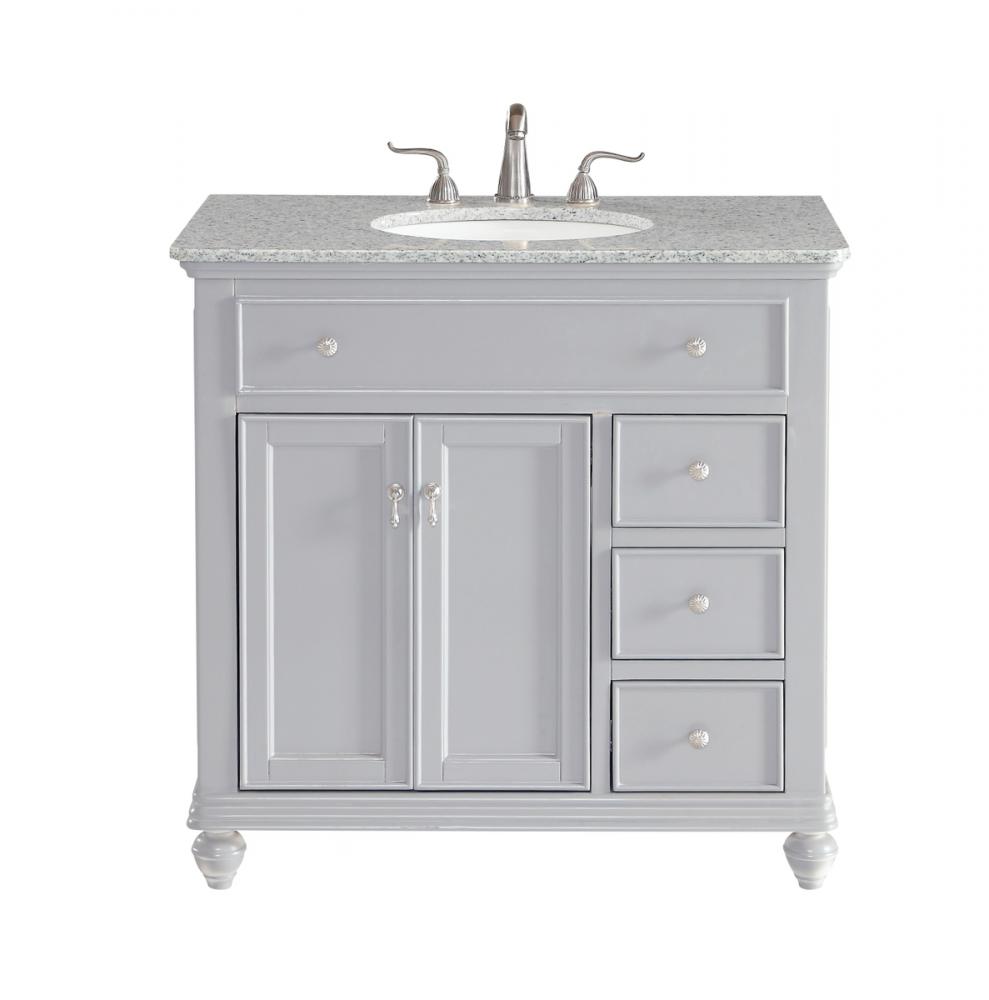 36 In. Single Bathroom Vanity Set in Light Grey