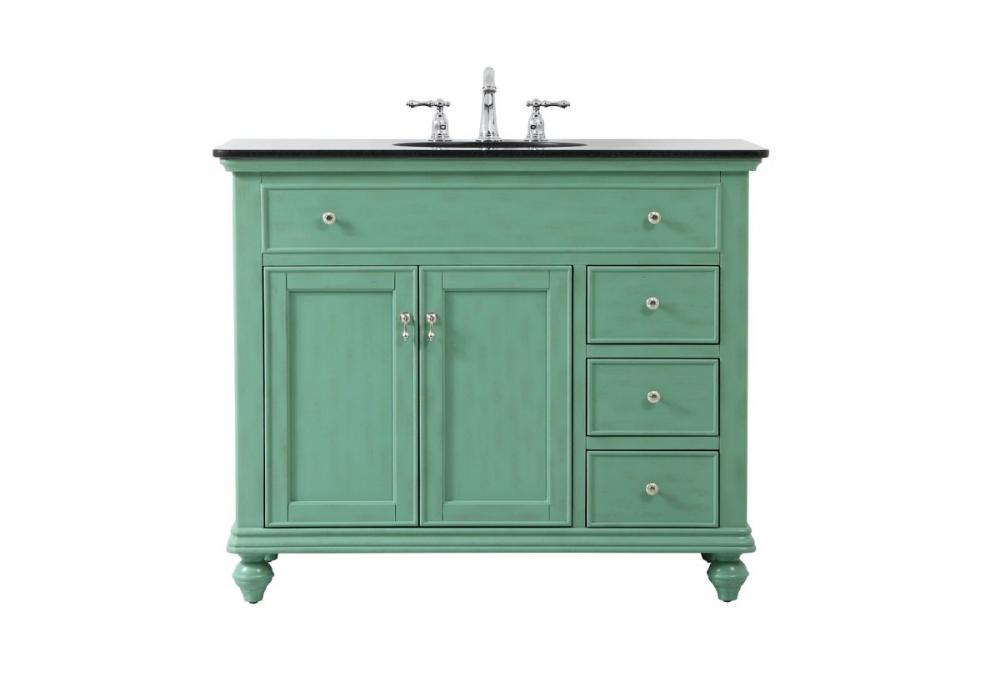 42 Inch Single Bathroom Vanity in Vintage Mint