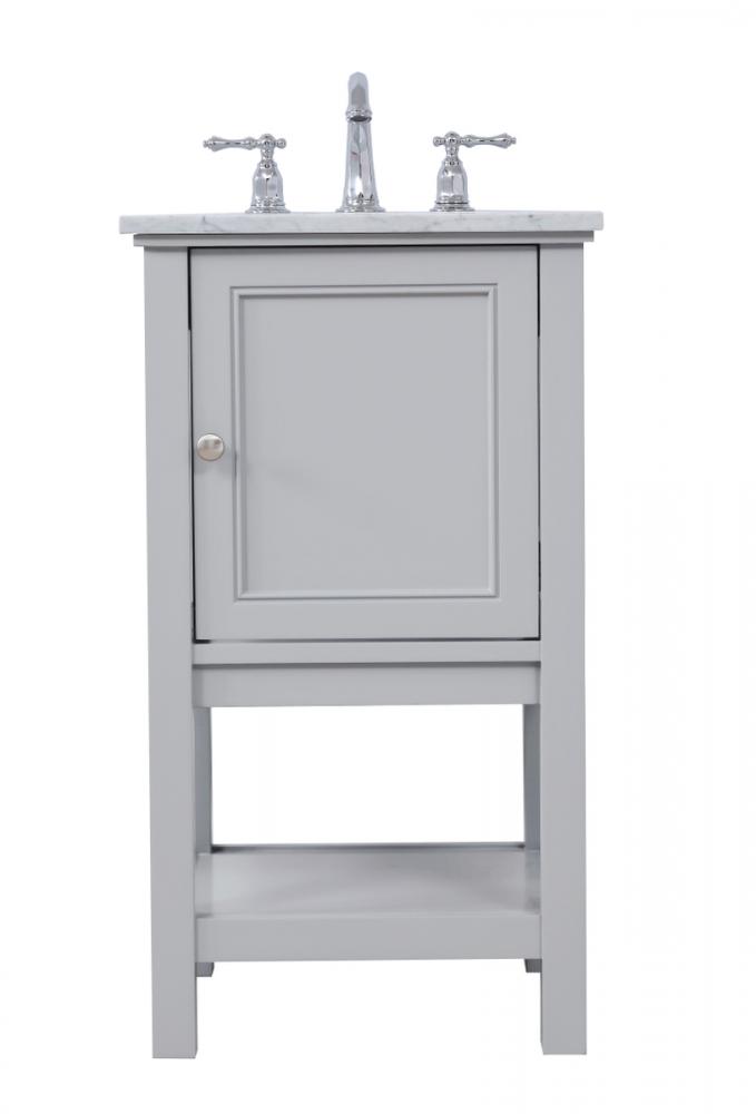 19 in. Single bathroom vanity set in Grey