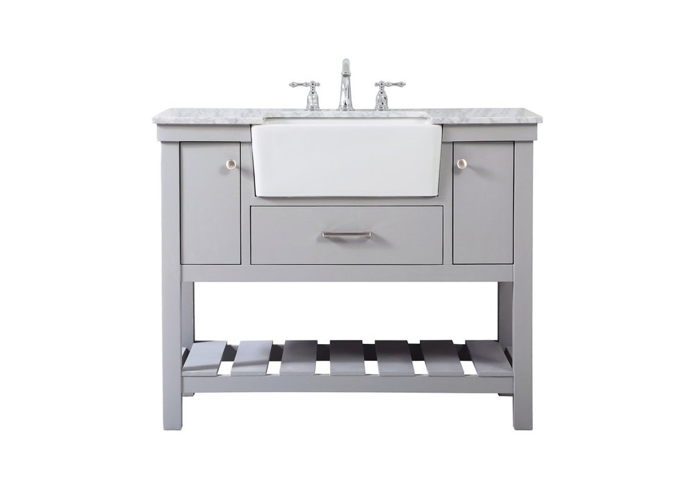 42 inch Single bathroom vanity in grey