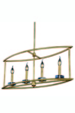 Elegant 1493D32GI - Bjorn Collection Chandelier L:32 W:10 H:65 Lt:4 Golden Iron Finish Royal Cut Clear