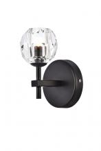 Elegant 3505W6BK - Eren 1 Light Black Wall Sconce