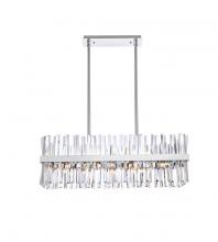 Elegant 6200G36C - Serephina 36 Inch Crystal Rectangle Chandelier Light in Chrome