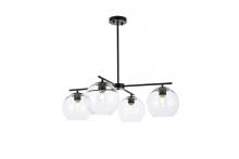 Elegant LD2331BK - Opus 4 Lights Black Pendant