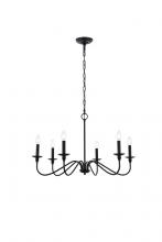 Elegant LD5056D30MB - Rohan 30 Inch Chandelier in Matte Black