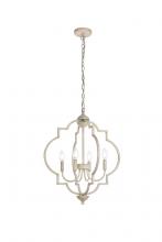 Elegant LD7065D20WD - Sandara 4 Lights Pendant in Weathered Dove