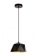 Elegant LDPD2079 - Arden Collection Pendant D10.2 H6.7 Lt:1 Black and Gold Finish