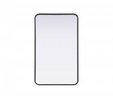 Elegant MR8A2236BLK - Contour Metal Rectangle Mirror 22x36 in Black