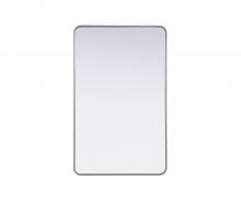 Elegant MR8A3048SIL - Contour Metal Rectangle Mirror 30x48 in Silver