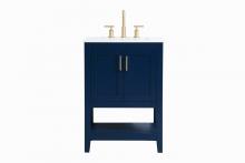  VF16024BL - 24 Inch Single Bathroom Vanity in Blue