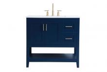  VF16036BL - 36 Inch Single Bathroom Vanity in Blue