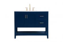 Elegant VF16042BL - 42 inch Single Bathroom Vanity in Blue