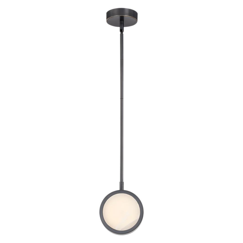 Blanco 6-in Urban Bronze/Alabaster LED Pendant