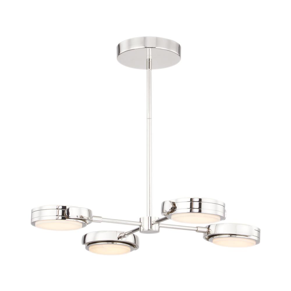 Blanco 28-in Polished Nickel/Alabaster LED Pendant