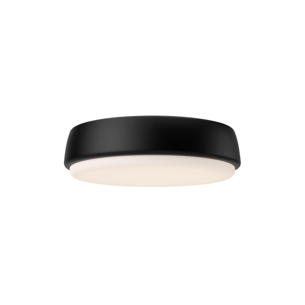 Laval 9-in Matte Black LED Flush Mount