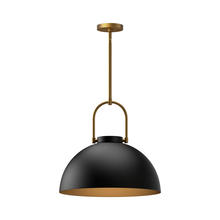 Alora Lighting PD504016MB - Harper 16-in Matte Black 1 Light Pendant