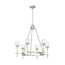 Alora Lighting CH314306PNCC - SALITA 6 LIGHT CHANDELIER POLISHED NICKEL CLEAR CRYSTAL