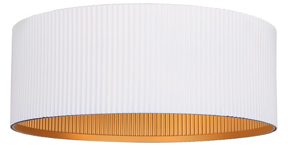 REXTON 13.875 in. 2-Light 60-Watt Contemporary Matte White Flush Mount