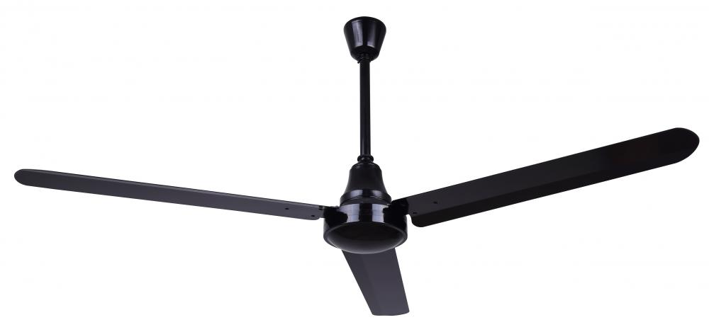 Industrial DC Fan, CP60DW10N, 60" Fan, BK Color, Downrod Mount, HIGH PERFORMANCE WEATHERPROOF