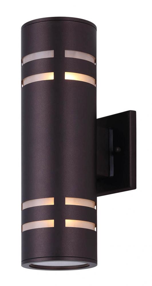 Tay, 2 Lt Outdoor Down Light, Stainless Steel, Glass Diffusers on Top and Bottom, 60W Type A