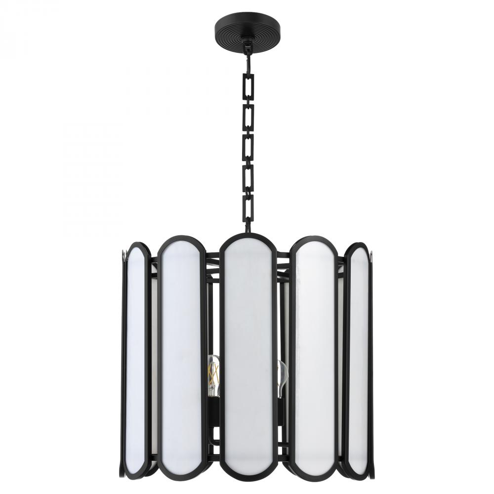 Belleview 4 Light Pendant, Matte Black