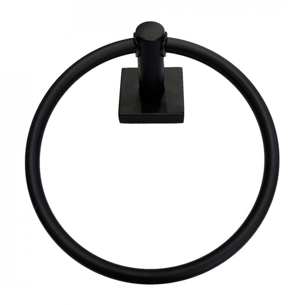 Square Style Towel Ring - Matte Black(US19)