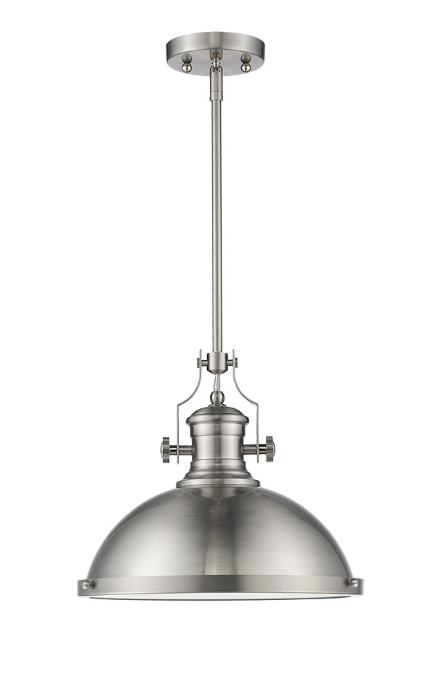 Vivio Alix 1-Light Large Metal Shade Pendant - Brushed Nickel