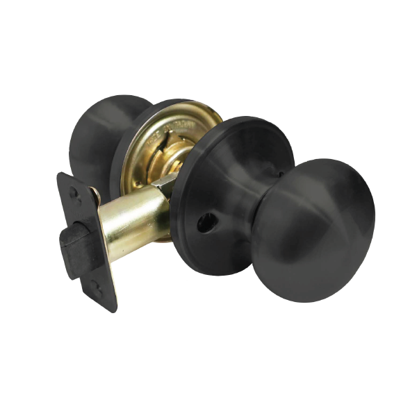 Mushroom Passage Knob, Matte Black (US19)