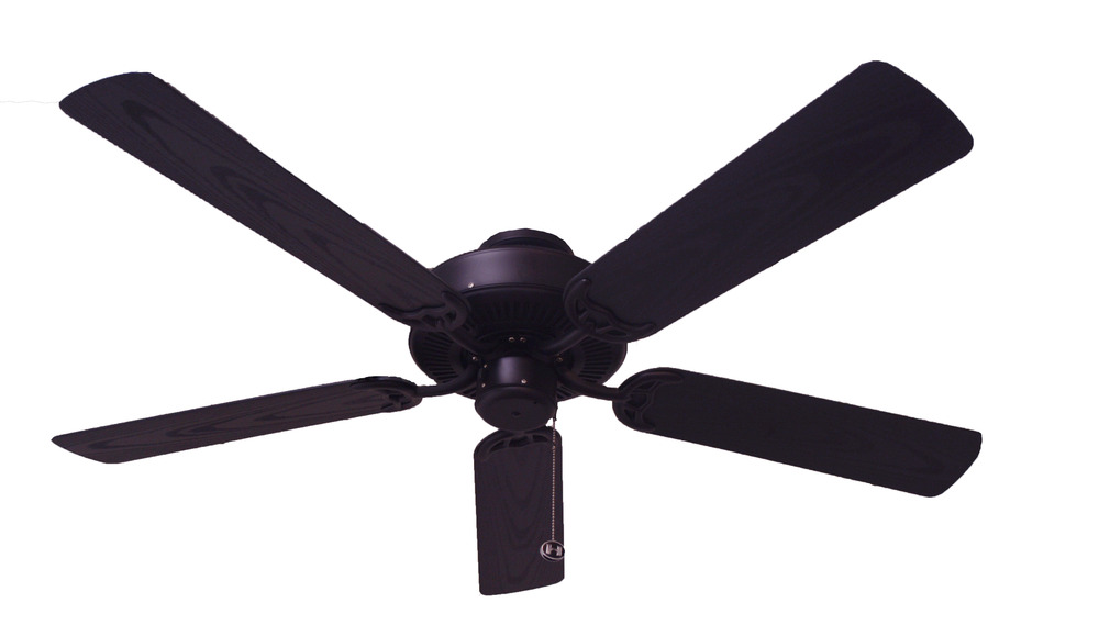 52" Black Patio Fan w/ ABS Matte Black Blades