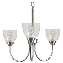 HOMEnhancements 19268 - Laredo 3-Light Chandelier - NK Clear Glass