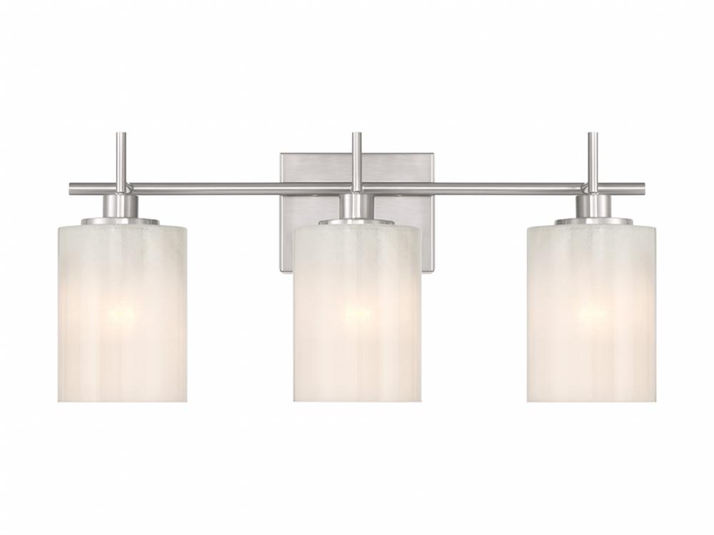 3-Light Bathroom Vanity Light in Brushed Nickel