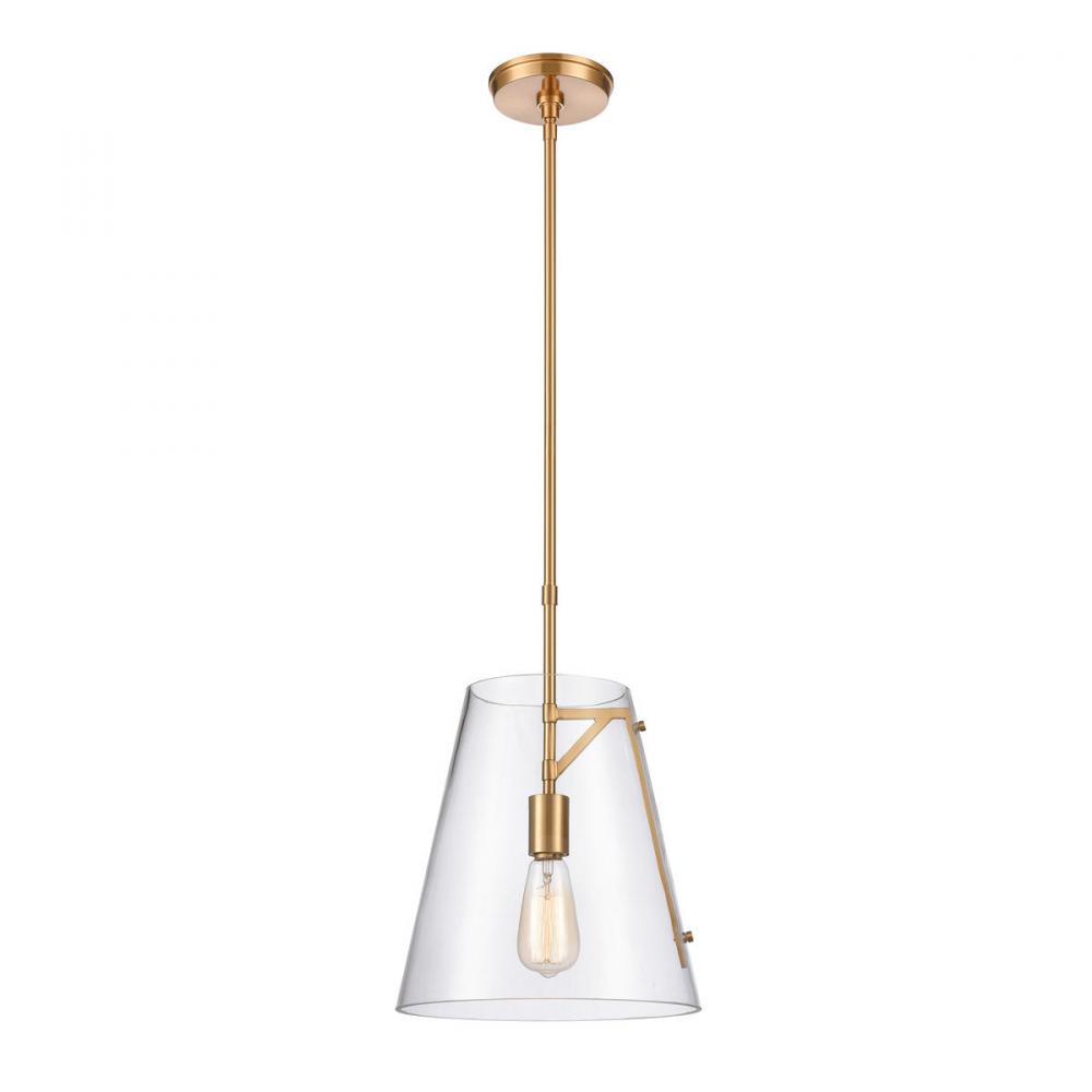 Trustle 11'' Wide 1-Light Pendant - Satin Brass