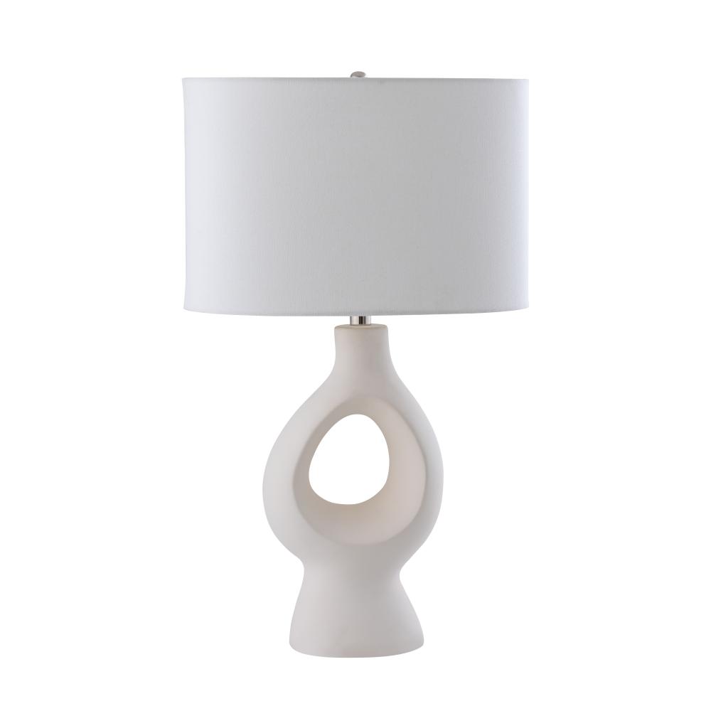 Fenimore 27'' High 1-Light Table Lamp - White - Includes LED Bulb