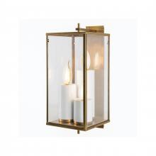 ELK Home 1151-AG-CL - Back Bay 24.5'' High 3-Light Outdoor Sconce - Aged Brass